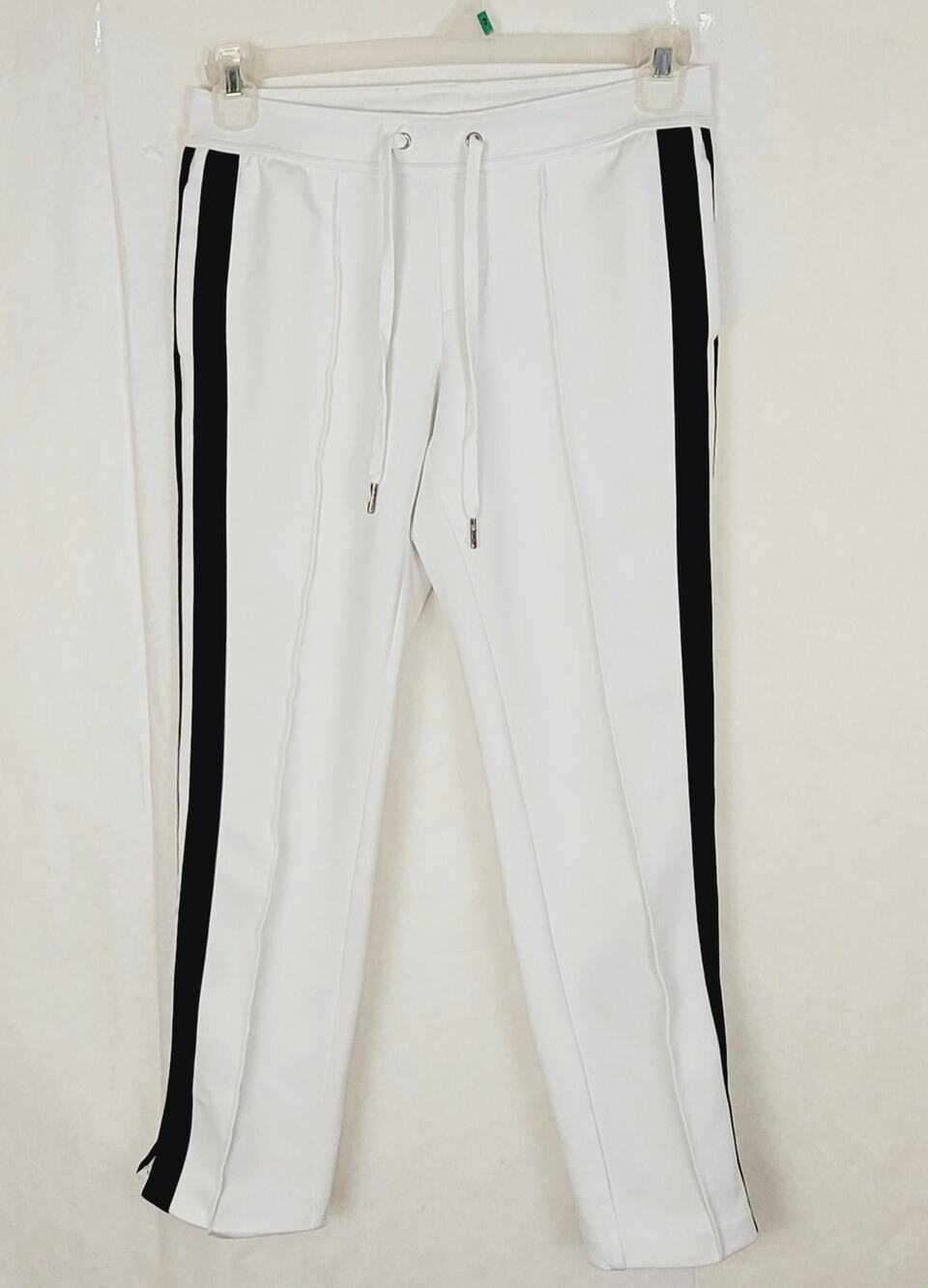 Pam & Gela white black side stripe track pant Size Small Athletic Casual Sporty